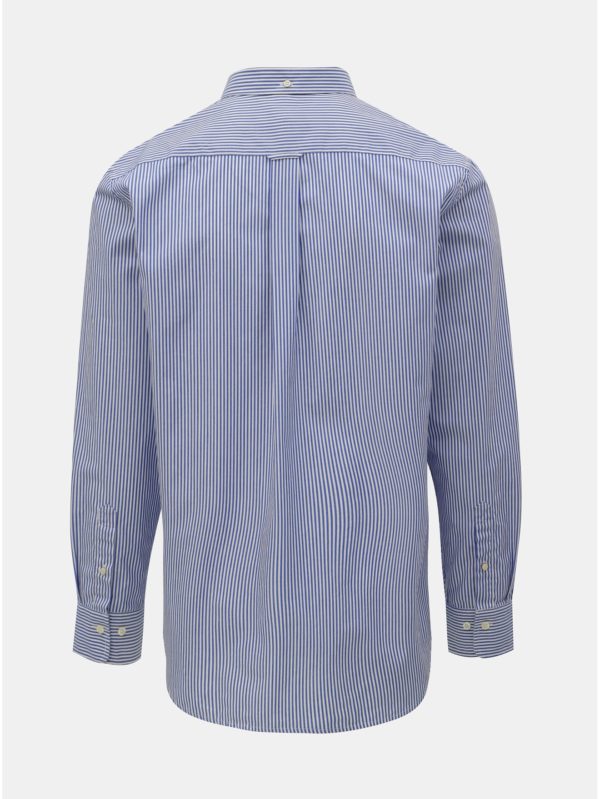 Bielo–modrá pánska pruhovaná regular fit košeľa GANT