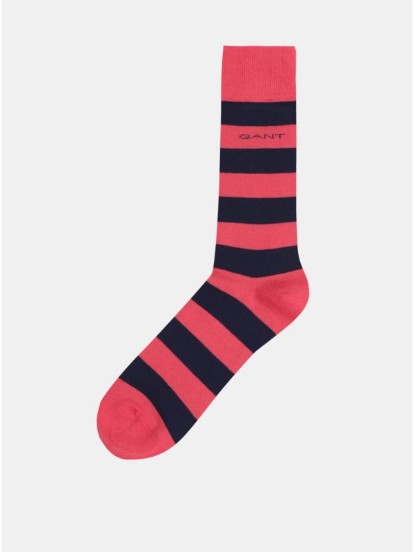 Modro–červené pruhované ponožky GANT