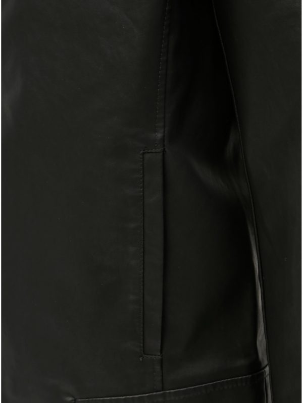 Čierna koženková bunda ONLY & SONS Mike