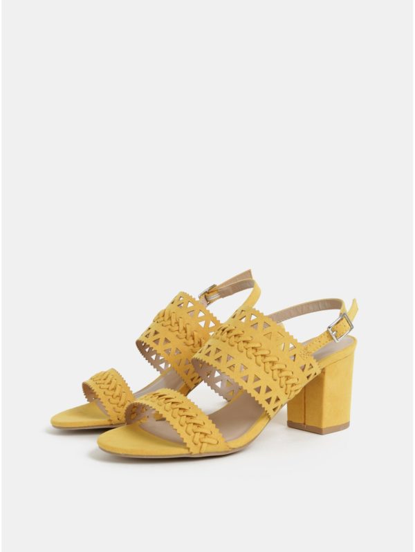 Žlté sandále v semišovej úprave Dorothy Perkins