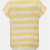 Krémovo–žlté pruhované tričko VERO MODA Wide