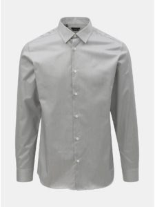 Sivá formálna slim fit košeľa Selected Homme Pen-Pelle