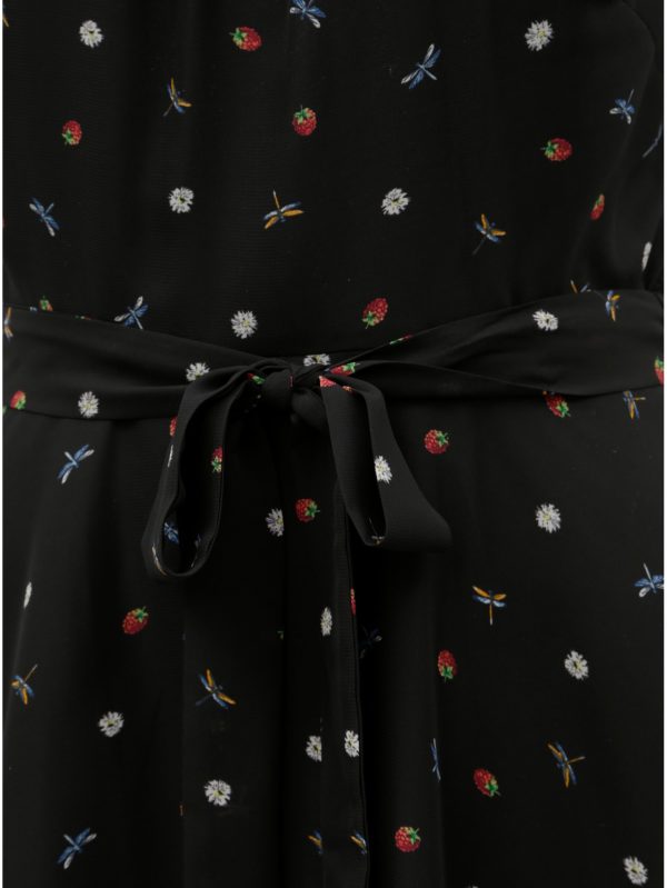 Čierne šaty s motívom Billie & Blossom
