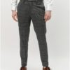 Sivé kockované skinny nohavice Selected Homme Jersey