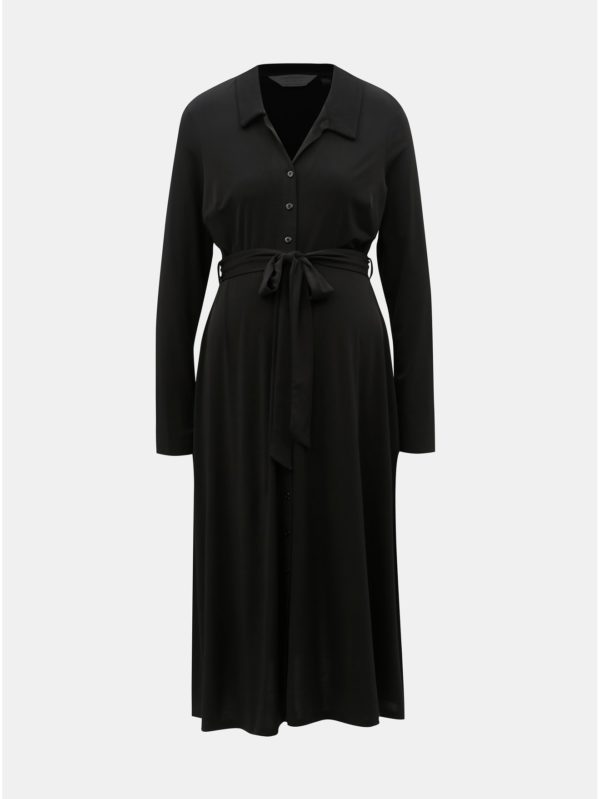 Čierne tehotenské košeľové šaty Dorothy Perkins Maternity