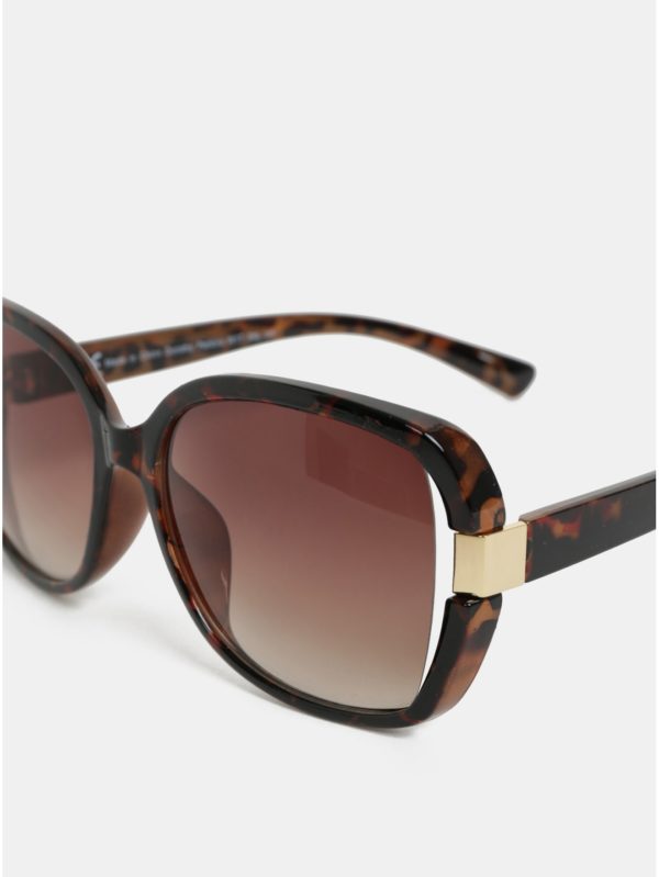 Hnedé slnečné okuliare s gepardím vzorom Dorothy Perkins