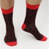 Čierne ponožky s motívom srdiečok Happy Socks Loveline