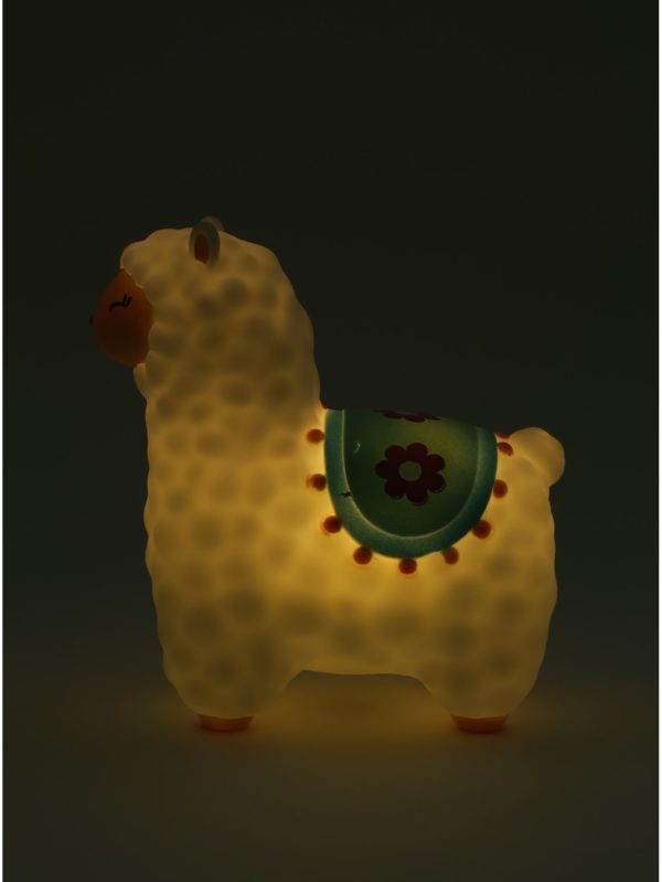 Biela LED lampa v tvare lamy Sass&Belle Little Llama