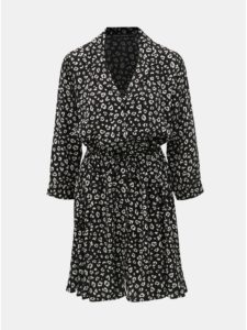 Čierne košeľové šaty s leopardím vzorom TALLY WEiJL Vilaury