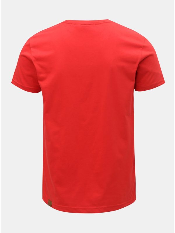 Červené pánske tričko s potlačou Ragwear Charles