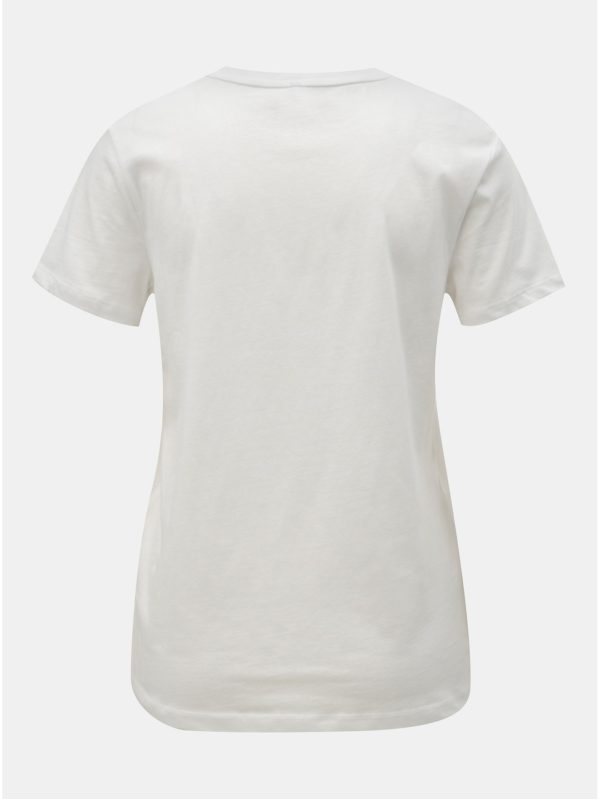 Biele tričko s výšivkou ONLY Lelia