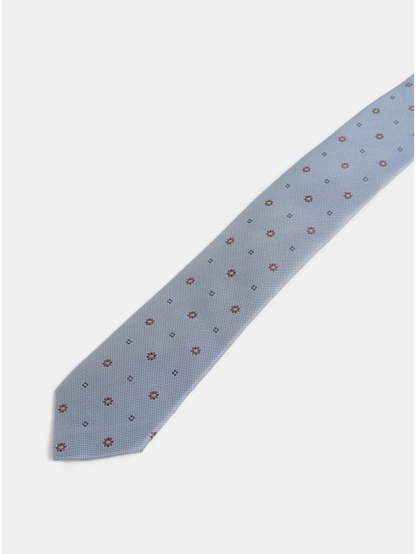 Modrá vzorovaná kravata Jack & Jones Roth