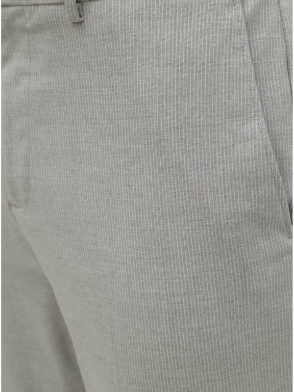Sivé pruhované super skinny nohavice Burton Menswear London