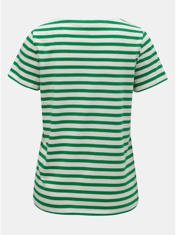 Bielo–zelené pruhované basic tričko ONLY Brave