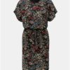 Čierne kvetované šaty Jacqueline de Yong Josephine