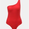 Červené jednodielne plavky VERO MODA Tricy