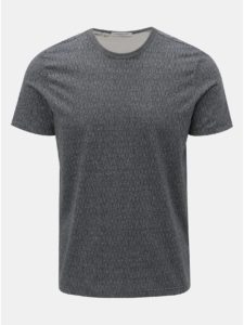 Sivé vzorované tričko Selected Homme Sander