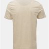 Béžové vzorované tričko Selected Homme Sander