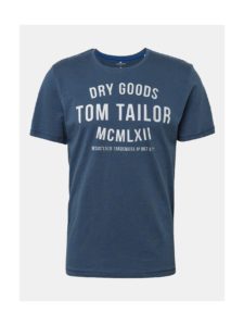 Modré pánske tričko s potlačou Tom Tailor