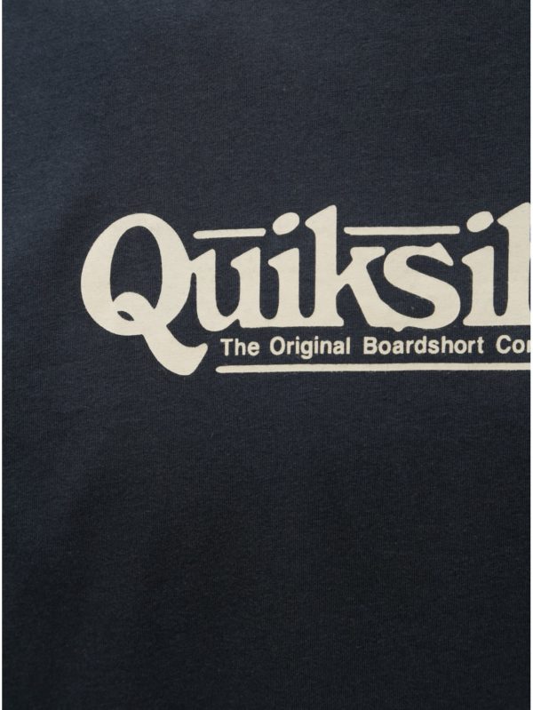Tmavomodré regular fit tričko s potlačou Quiksilver