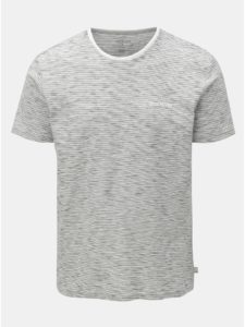 Svetlosivé pruhované modern fit tričko Quiksilver