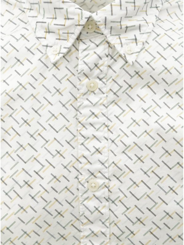 Biela vzorovaná slim fit košeľa Selected Homme Matt