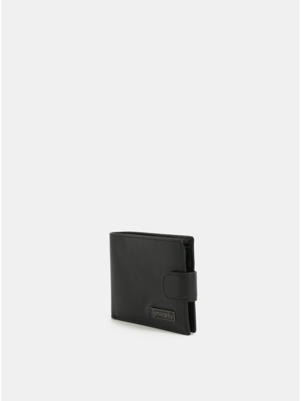 Čierna pánska kožená peňaženka Meatfly Riker