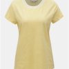 Žlté dámske ľanové tričko Tommy Hilfiger