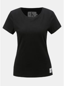 Čierne dámske tričko s nášivkou Calvin Klein Jeans