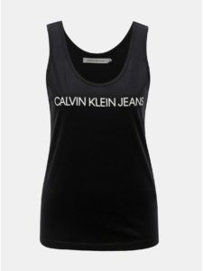 Čierne dámske tielko s nápisom Calvin Klein Jeans