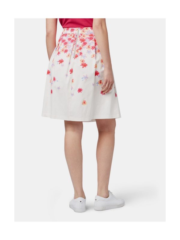 Biela kvetovaná sukňa Tom Tailor