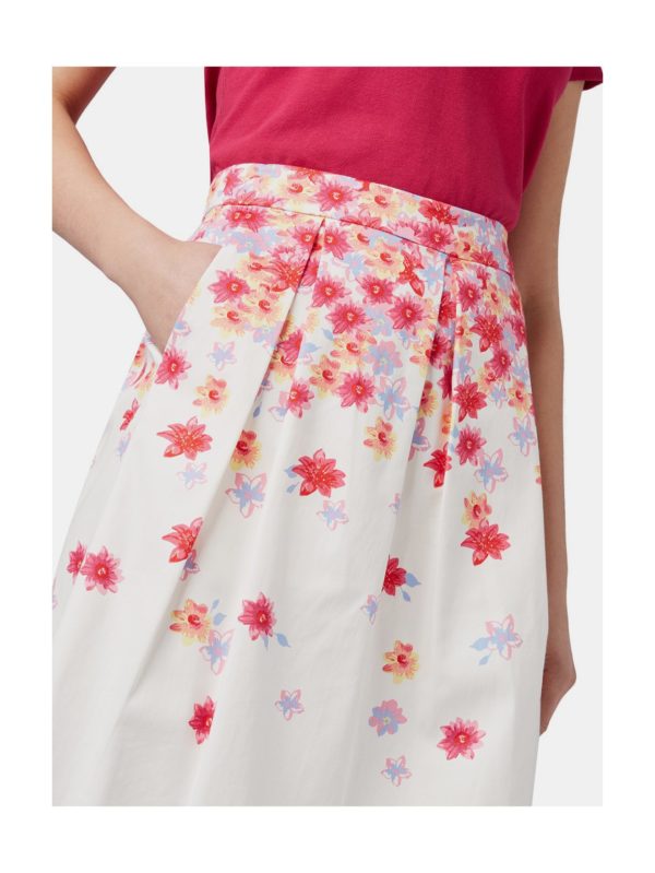 Biela kvetovaná sukňa Tom Tailor