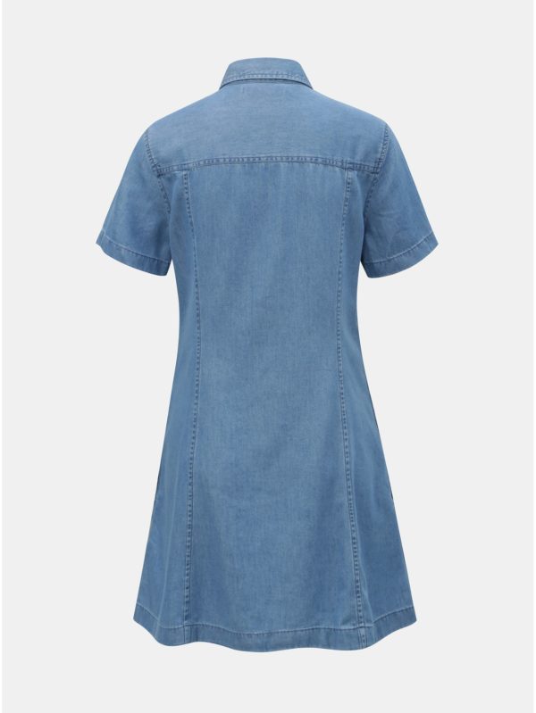 Modré rifľové šaty Calvin Klein Jeans