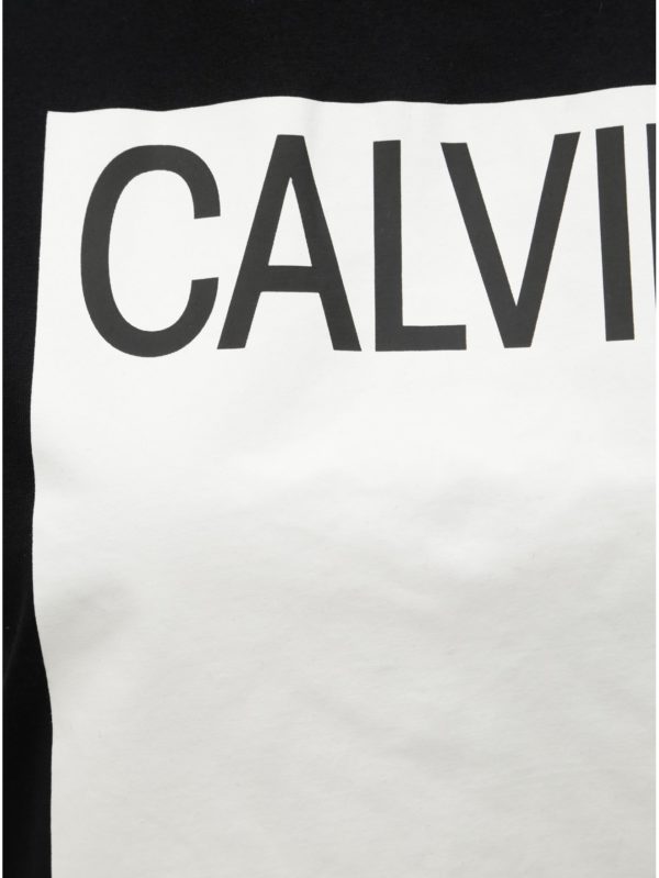 Čierne tričko s potlačou Calvin Klein Jeans