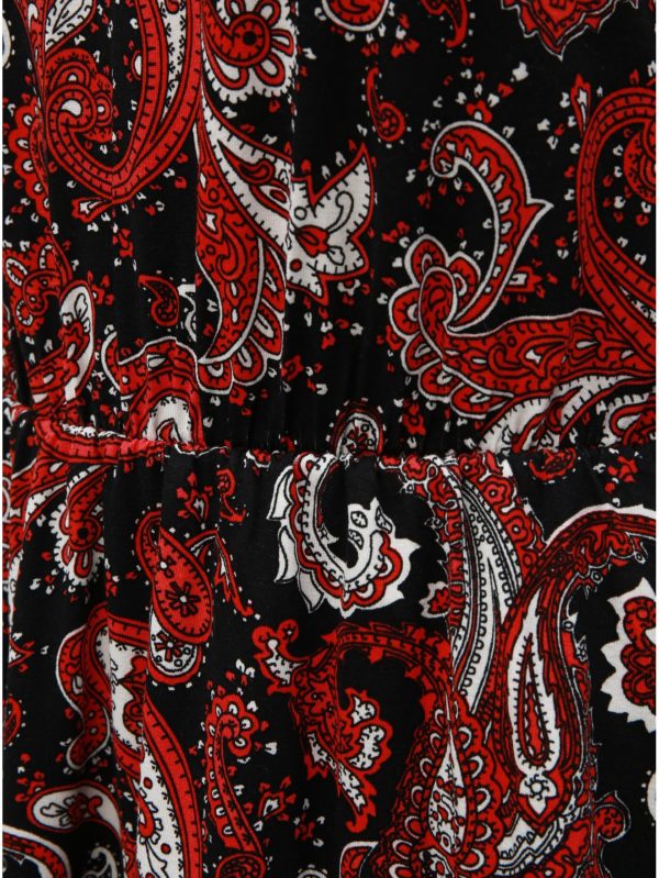 Červeno–čierne vzorované šaty Dorothy Perkins