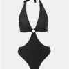Čierne jednodielne plavky Pieces Belin