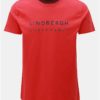 Červené tričko s potlačou Lindbergh