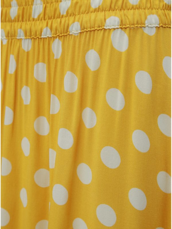 Žltá bodkovaná sukňa Jacqueline de Yong Star