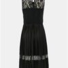 Čierne plisované šaty s čipkovanými detailmi Jacqueline de Yong Marni