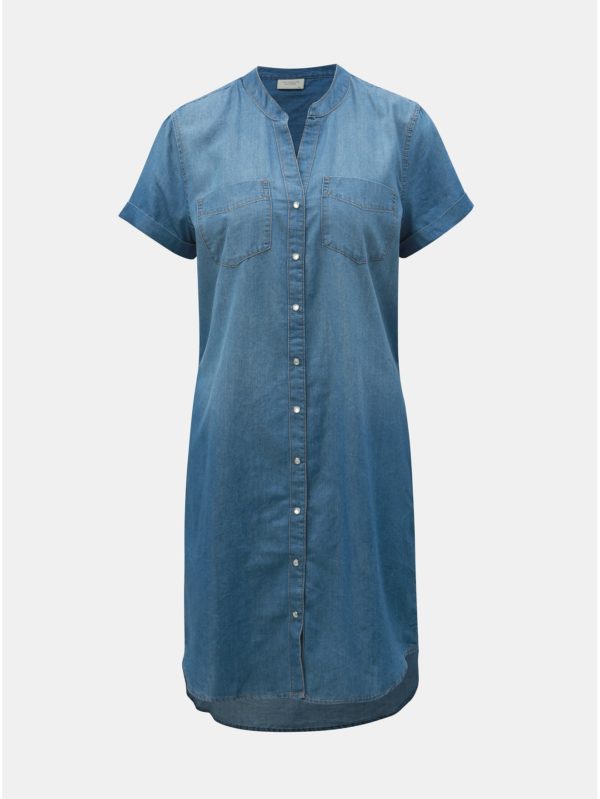 Modré rifľové košeľové šaty Jacqueline de Yong Shinest