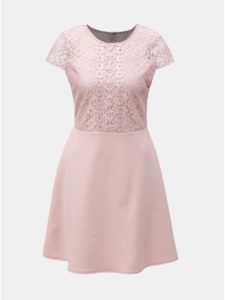 Ružové šaty s čipkou Dorothy Perkins