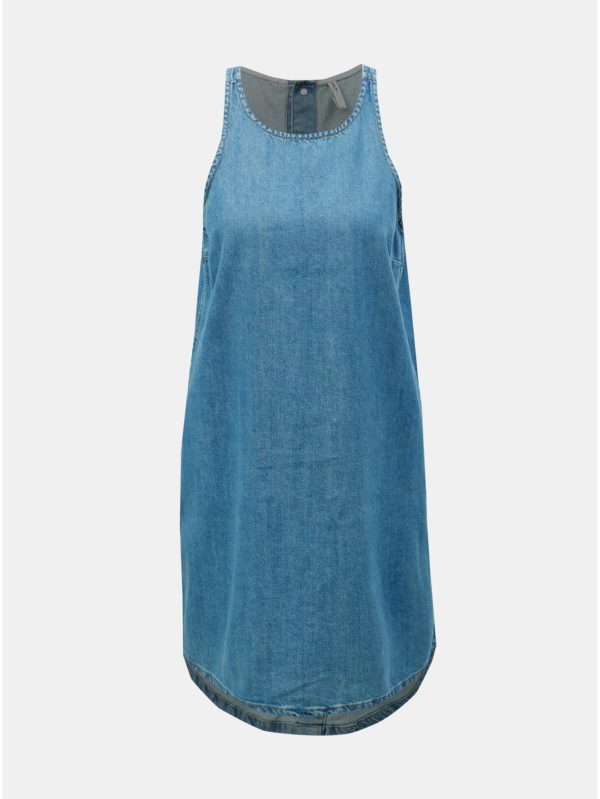 Modré rifľové šaty ONLY Carlir