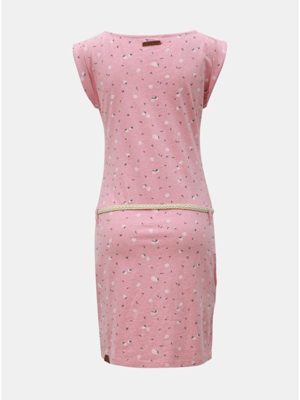 Ružové vzorované šaty s opaskom Ragwear Tag Berries