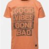 Oranžové tričko s potlačou Shine Original