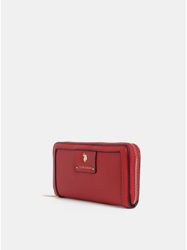 Červená dámska peňaženka U.S. Polo Assn.