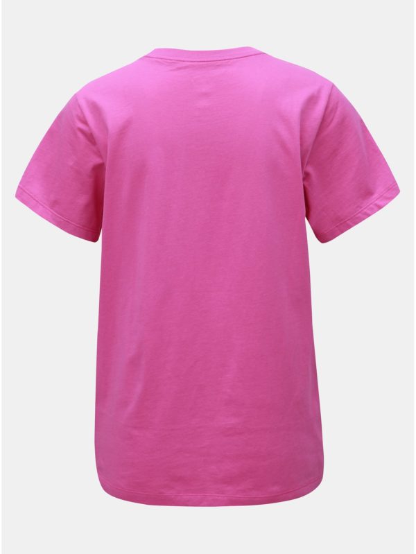 Ružové dámske tričko s potlačou Converse