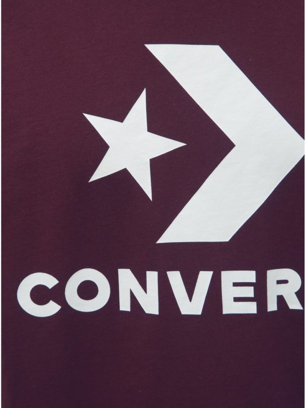 Vínové pánske tričko Converse