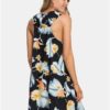 Tmavomodré kvetované šaty Roxy Harlem Vibes