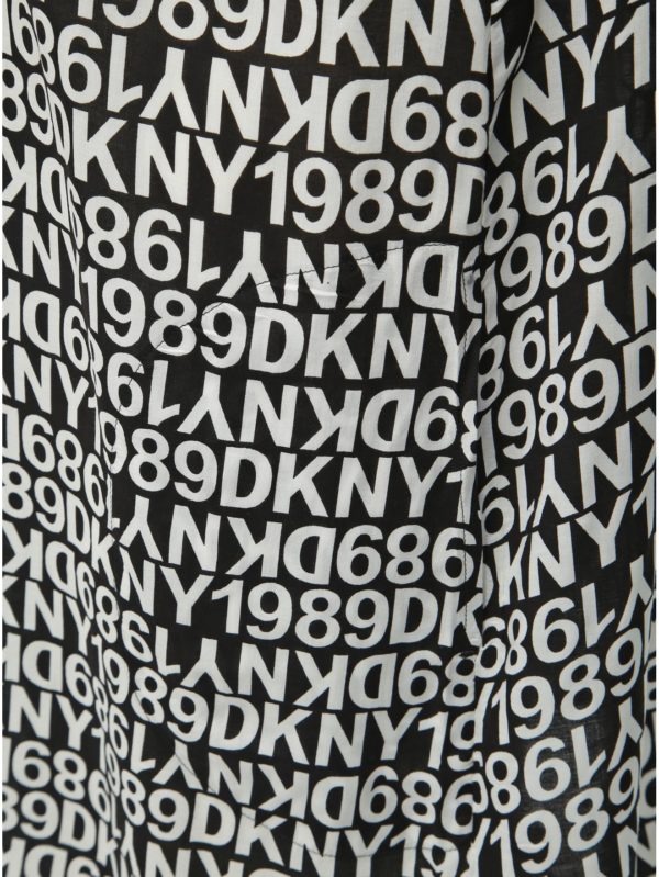 Bielo–čierna vzorovaná nočná košieľka DKNY