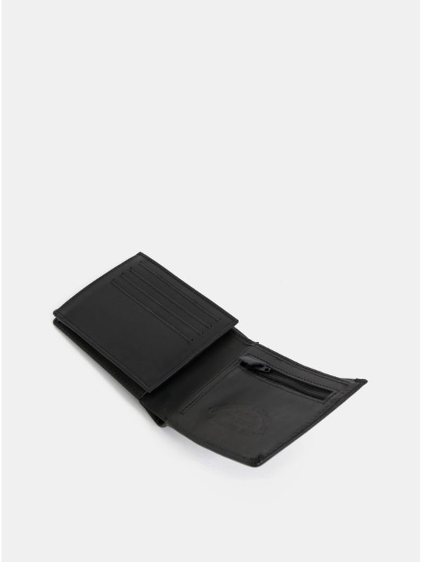 Čierna kožená peňaženka Quiksilver Curve Cutter